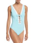 Lace-up One-piece
