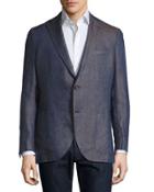 Iridescent Linen Jacket, Purple