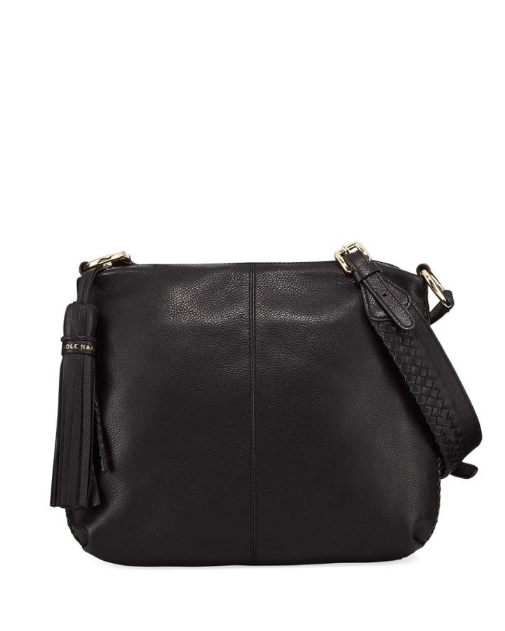 Adalee Small Leather Hobo Crossbody Bag