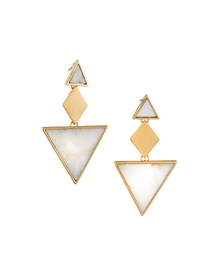Mother-of-pearl Triangle Drop Earrings