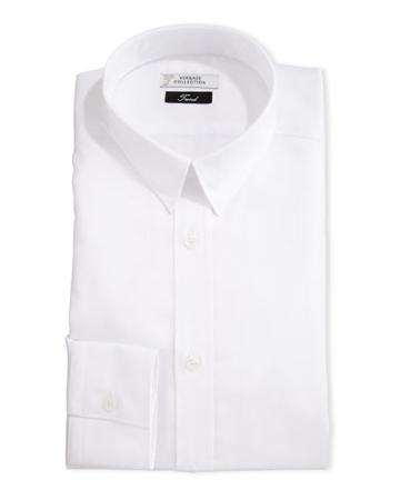 Tonal Barleycorn Button-front Dress