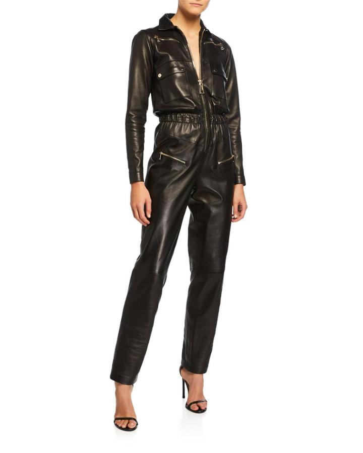 Nakita Leather Utility Pocket Jumpsuit