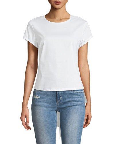 Dress-back Poplin Blouse