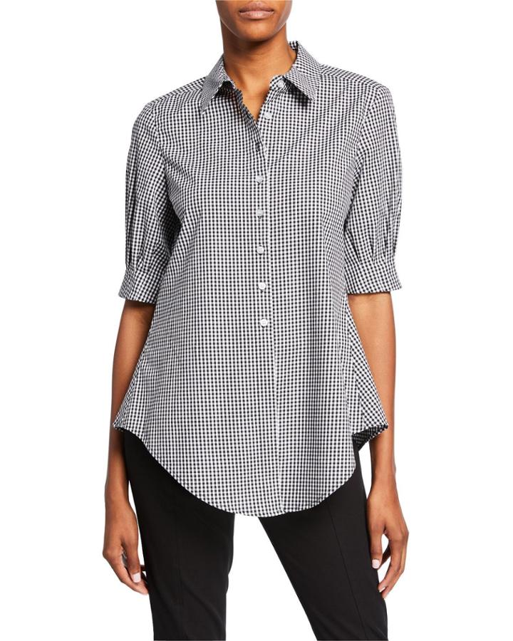 Gingham Tie-front