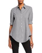Gingham Tie-front