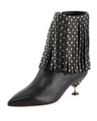 Cameron Fringed Leather Booties