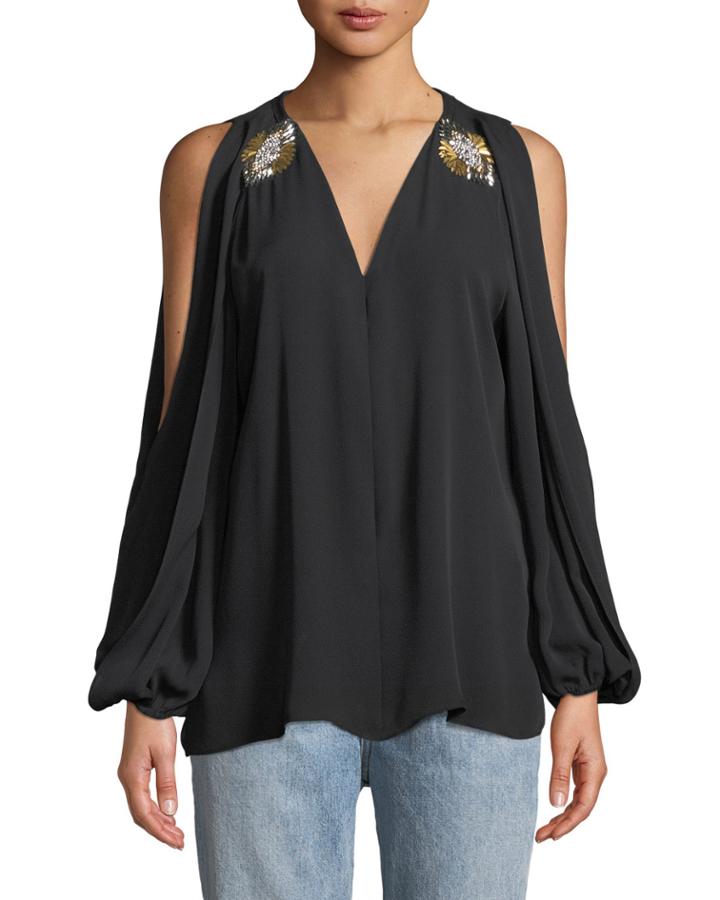 Cold-shoulder Jeweled