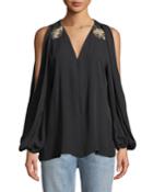 Cold-shoulder Jeweled