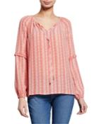 Gathered Tie-neck Top