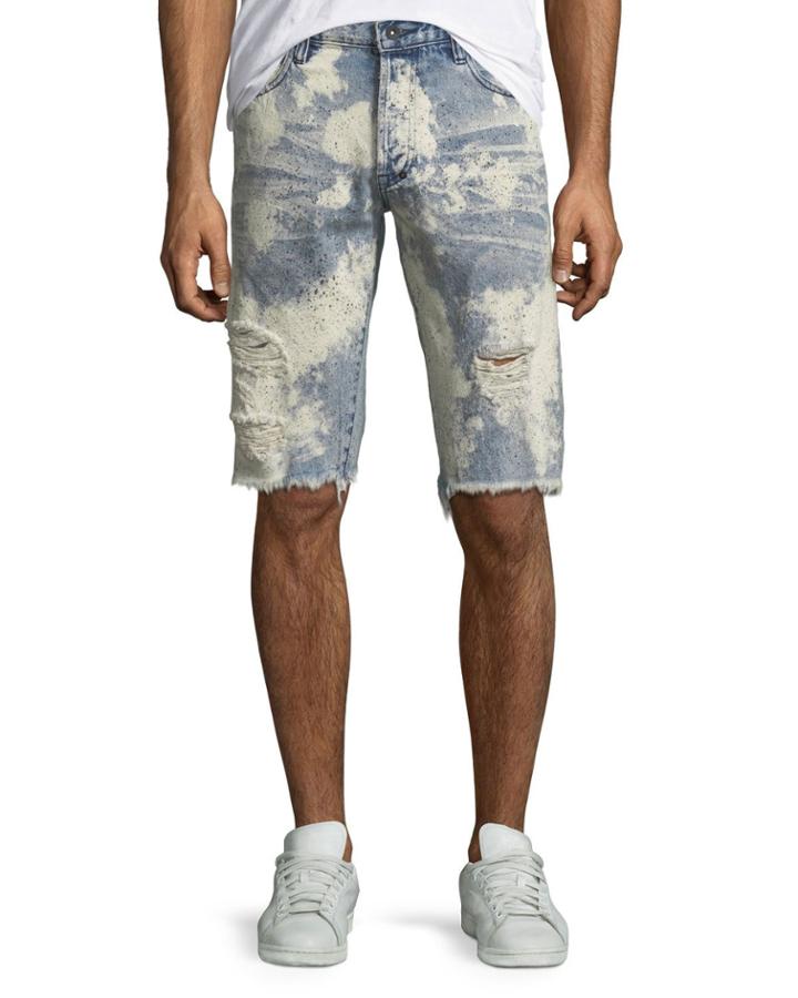 Men's Bleach Splatter Speckled Denim