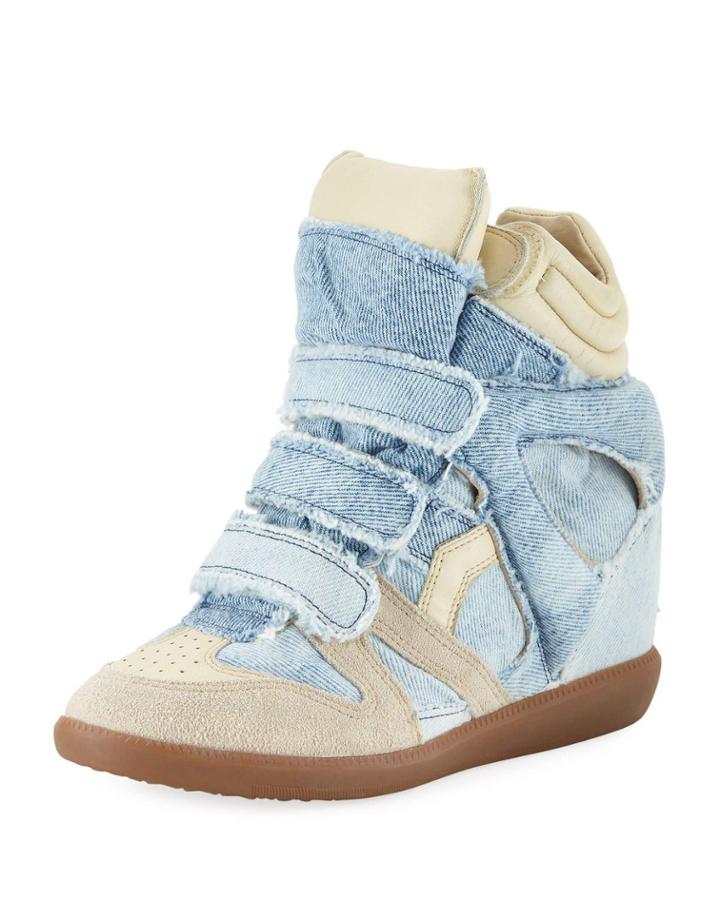 Bekett Denim Wedge High-top