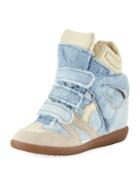 Bekett Denim Wedge High-top