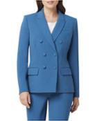Double-breasted Pebble Crepe Jacket