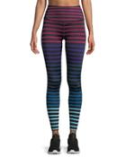High-waist Striped