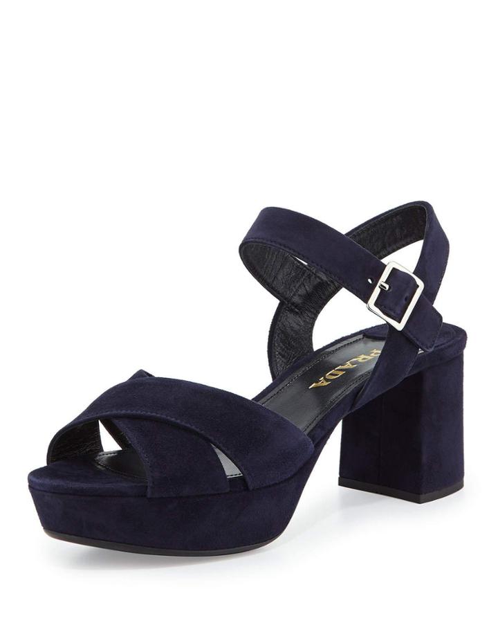 Crisscross Suede Platform