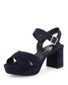 Crisscross Suede Platform