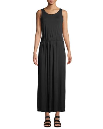 Sleeveless Elastic-waist Jersey Knit