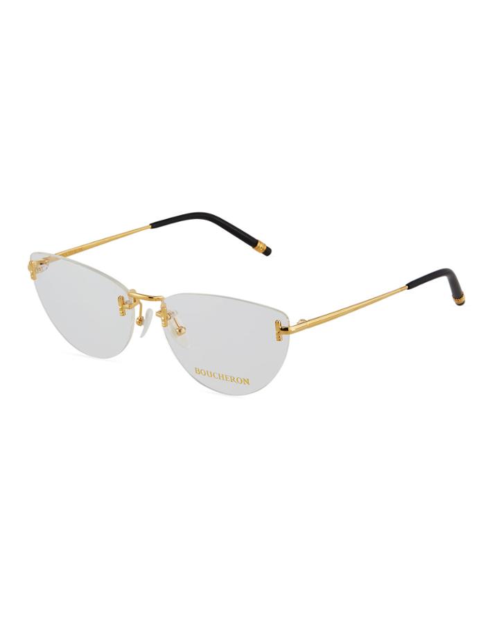 Rimless Cat-eye Metal Optical Glasses