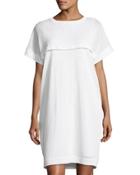 Linen-silk Popover Dress