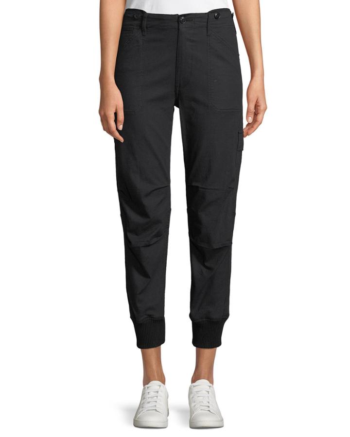 Zip-front Military Cargo Joggers