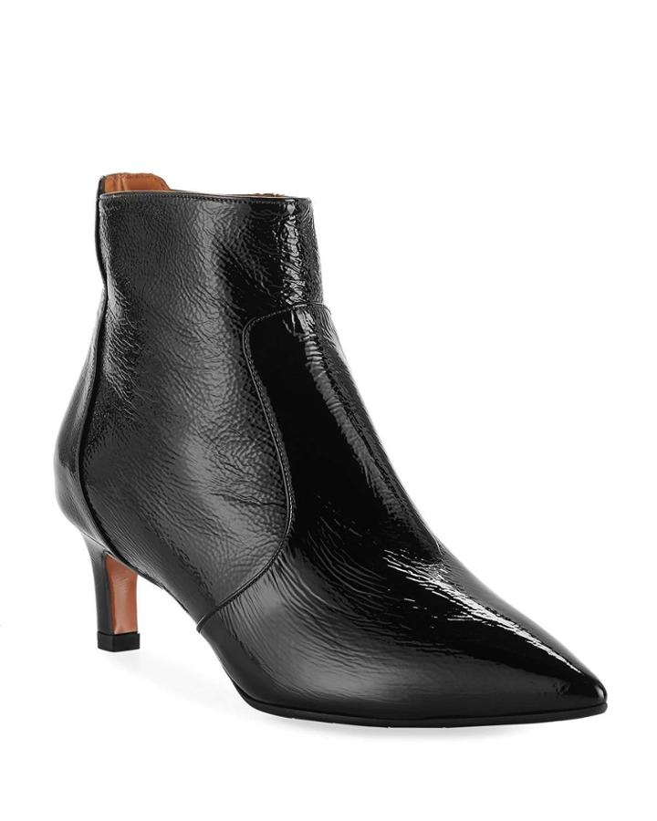 Marilisa Water-resistant Shiny Leather Booties