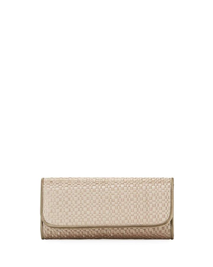 Woven Satin Clutch Bag