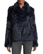 Textured Fur Pea Coat