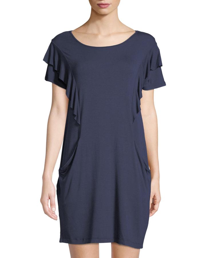 Ruffle-trim T-shirt Dress