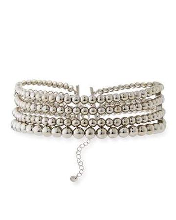 Layered Ball-chain Choker Necklace