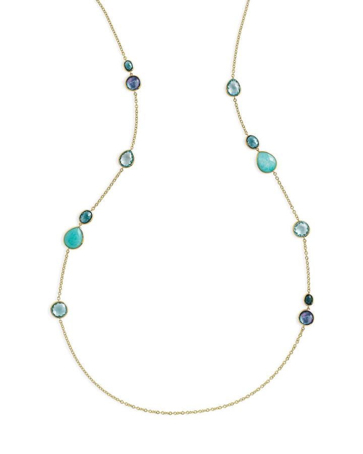 18k Rock Candy Gelato Hero Station Necklace In Waterfall,