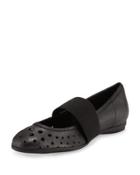 Abia Perforated Ballerina Flat, Black