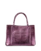 Nancy Gonzalez Small Sectional Crocodile Tote Bag, Metallic Purple, Women's