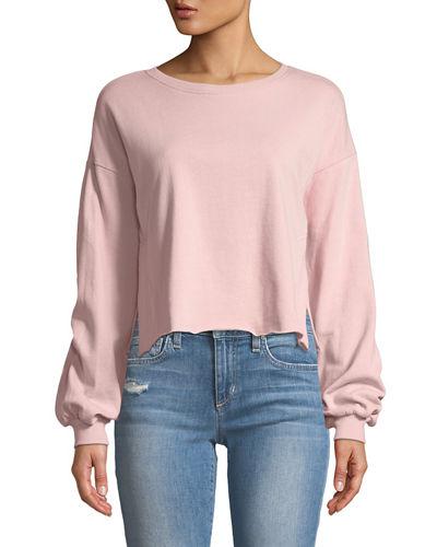 Cropped Balloon-sleeve