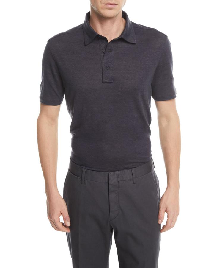 Solid Linen Polo