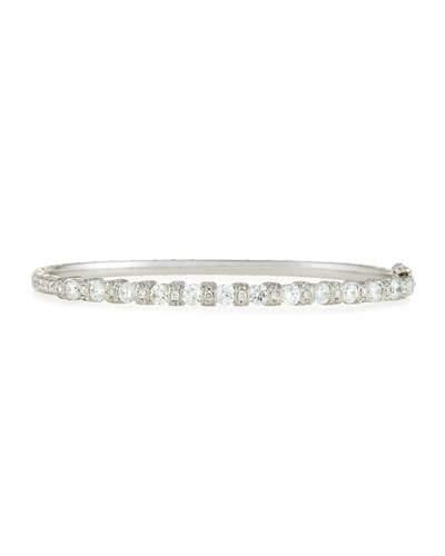 18k White Gold Diamond Bangle Bracelet,