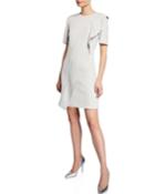 Milano Knit Short-sleeve Dress W/