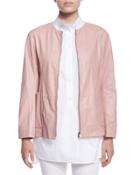 Reversible Nylon/leather Jacket