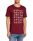 Men's Rows Of Skull Graphic T-shirt