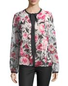 Floral-print Bow-tie Blouse