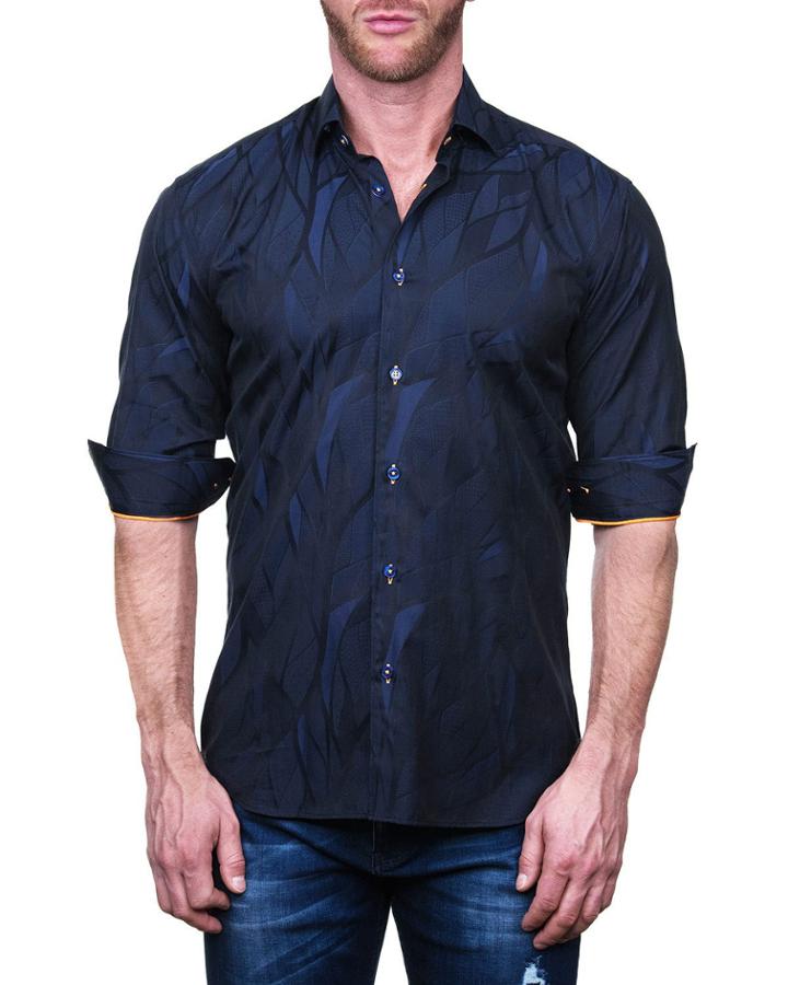 Men's Fibonacci Shaped Sport Shirt - Wave Blue