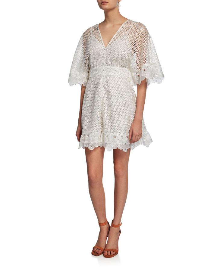 Secret Pursuit Embroidered Flutter-sleeve