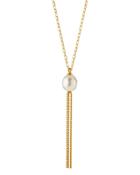 16mm Pearl Gold Vermeil Tassel Necklace