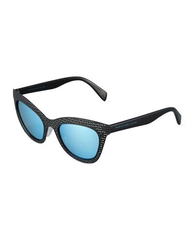Laser-cut Cat-eye Sunglasses,