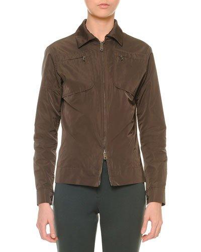 Two-way Zip-front Bomber Jacket