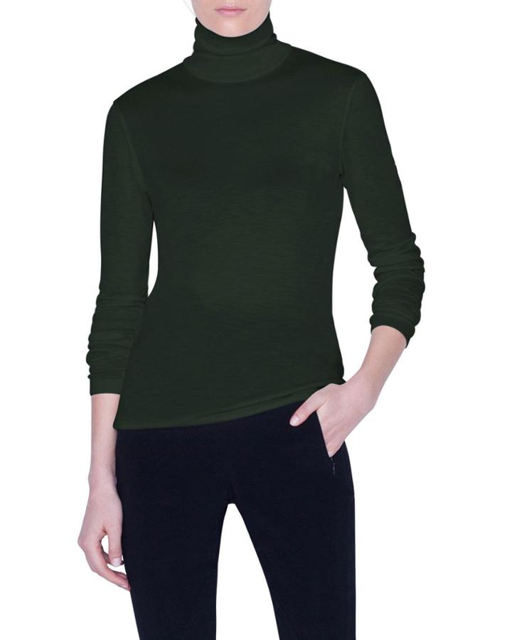 Cashmere-silk Rolled Turtleneck