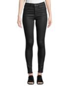 Coated High-rise Skinny Ankle Jeans