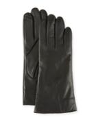 Cashmere-lined Leather Tech Gloves