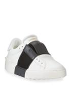 Two-tone Leather Rockstud Low-top