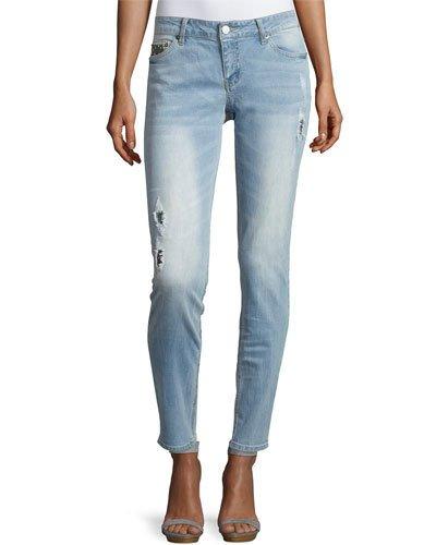 Embellished Skinny Jeans, Mineral Destroy