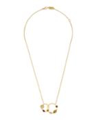 18k Rock Candy Double Circle Stone Necklace In Toffee
